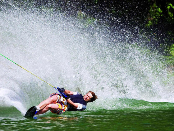 Wasserskianlage am Hödenauer See in Kiefersfelden.