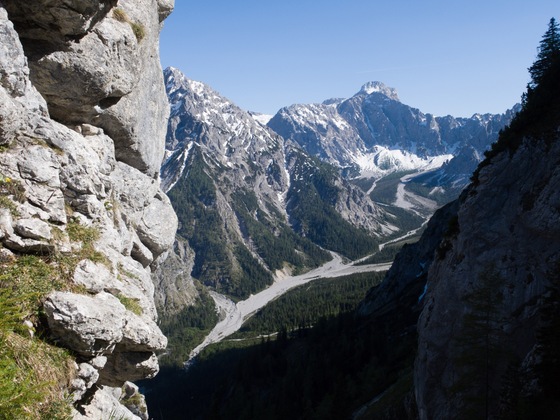 Blick von der Hochalmscharte ins Wimbachtal