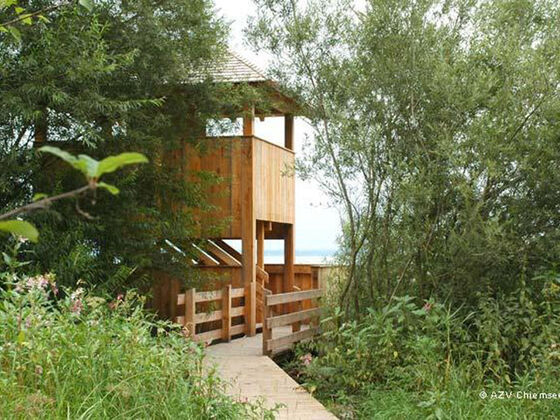 Beobachtungsturm Hirschauer Bucht.