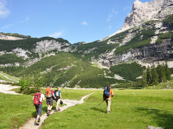 Auf dem Weg von der Reintalanger- zu Knorrhütte: Der Oberanger
