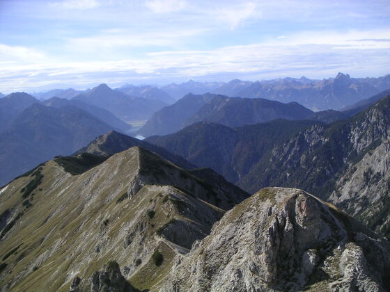 Blick vom Gipfel nach Westen