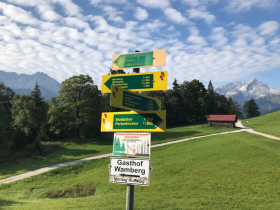Typical signage along the route