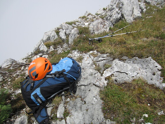 Abseilstelle zum Freilassinger Turm am Hochstaufen (2BH)