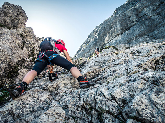 Einstieg Hochstaufen Klettersteig