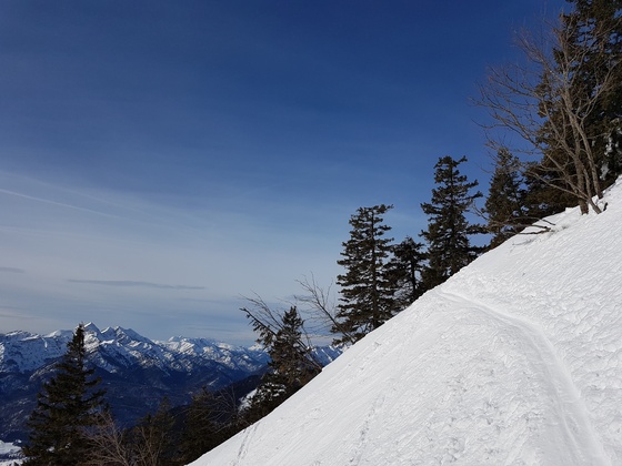 Auf 1550 m mit Blick nach Südwesten: Sonntagshorn
