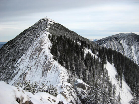 Der Gipfel der Brecherspitze von Westen