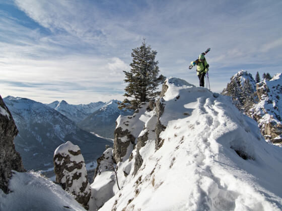 Skitour - Am Zahn über Kolbensattelhütte - am Gipfelgrat