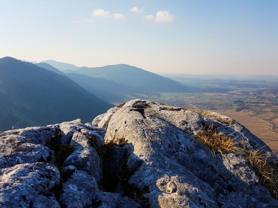 Blick vom Kofel im frühen Frühling
