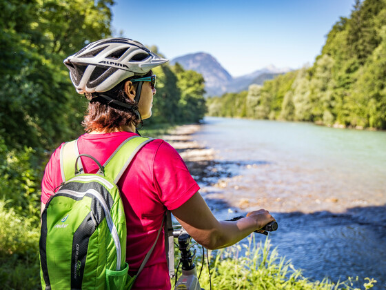Radfahren an der Salzach