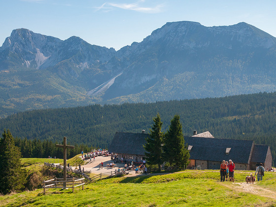Die Almhütte Schlegelmulde am Predigtstuhl