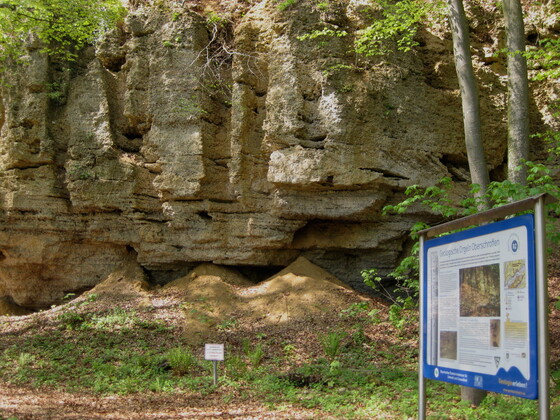 Infotafel an den Geologischen Orgeln