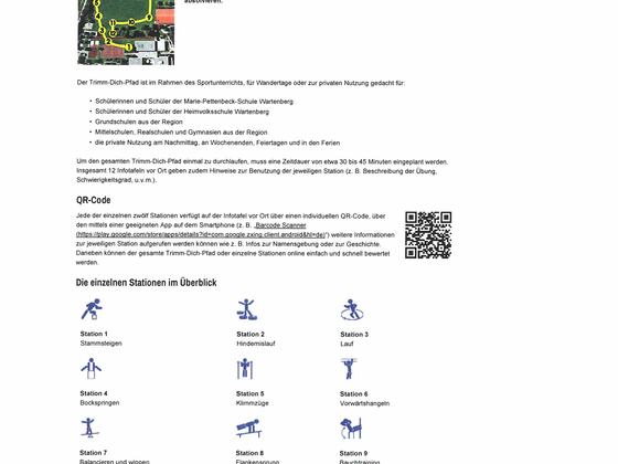 Trimm-Dich-Pfad bei der Marie-Pettenbeck Schule in Wartenberg