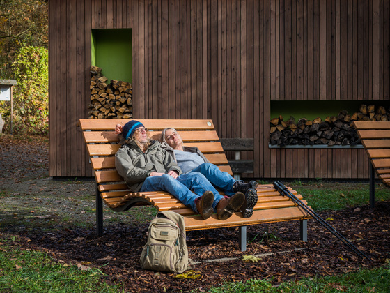 Kleine Rast am Mittelwaldpavillon