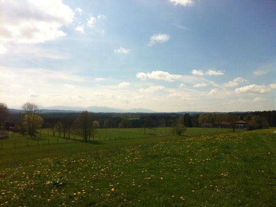Vom Aussichtspunkt Oberhof hat man einen herrlichen Weitblick auf das Alpenmassiv