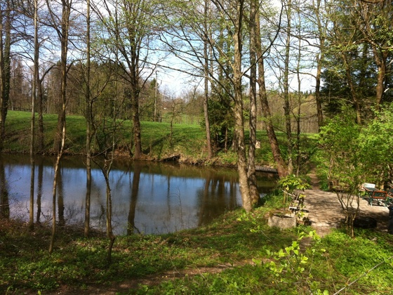 Malerisch gelegener See bei Nantesbuch.