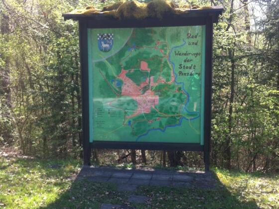 Wandertafel am Startpunkt