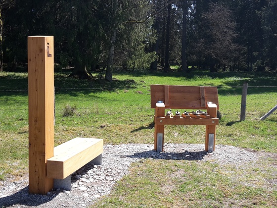 Kiesel-Lithophon und Rastplatz in Dessau