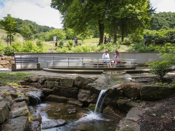 Barrierefreie Wassertretanlage Mespelbrunn