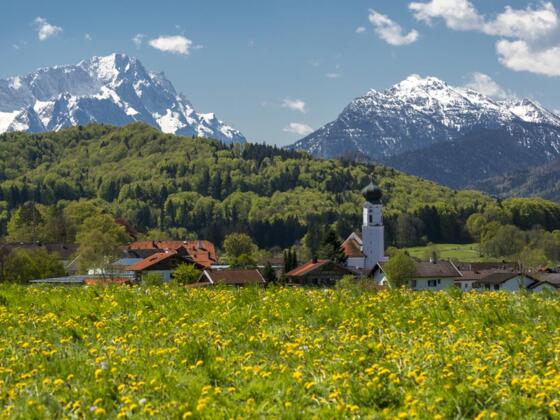 Wanderung - Zur Kreut-Alm und zum Frelichtmuseum Glentleiten - Blick ins Blaue Land