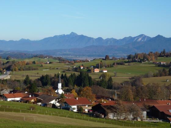 Radtour Saulgrub Rundtour - Blick auf Bad Kohlgrub