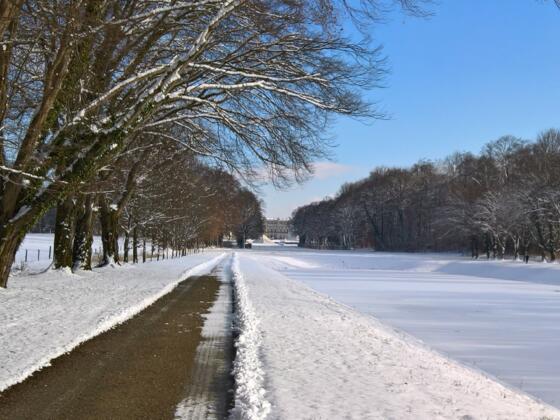Schloss Herrenchiemsee im Winter