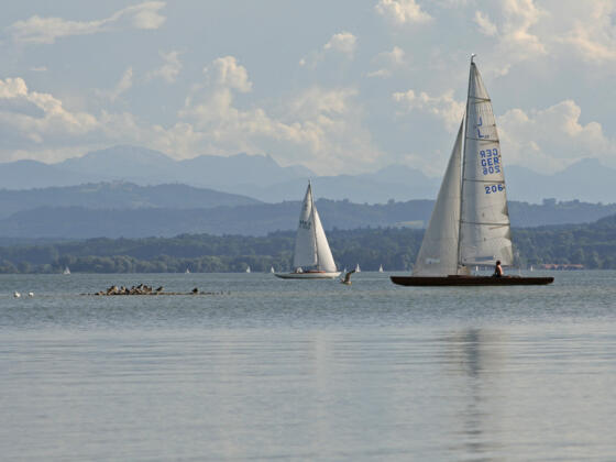 Panoramablick von der Promenade Herrsching.