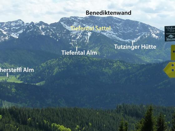 Blick vom Zwiesel zur Benediktenwand