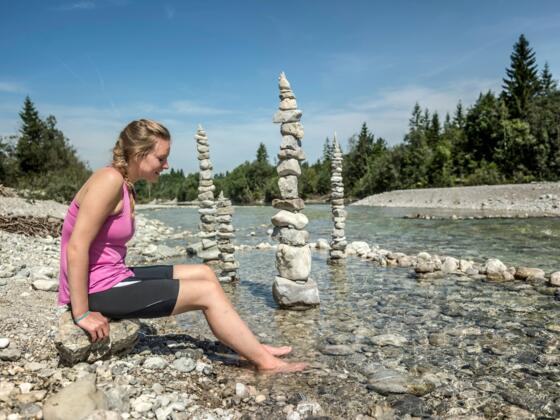 Wanderer am Jacheneinlauf