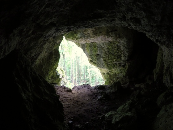 Blick aus der Höhle am Bodenberg (Nr. 17)