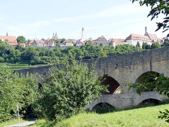 Doppelbrücke über die Tauber