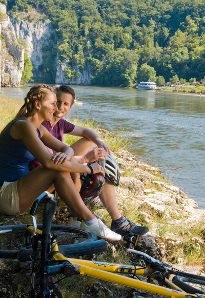 Radfahren an der Donau