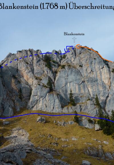 Blankensteinüberschreitung Übersichtsbild-Topo
