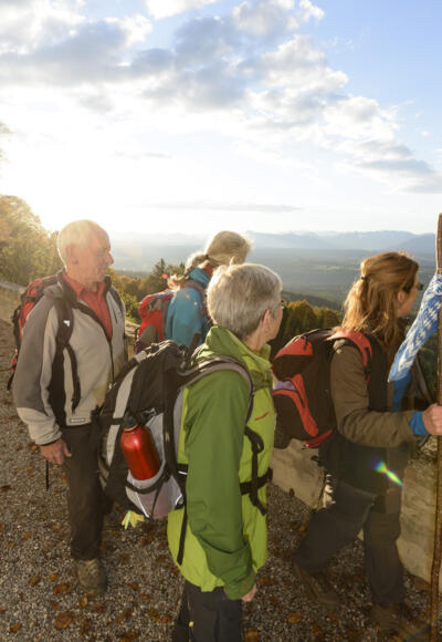Blick auf das oberbayerischen Alpenvorland vom Hohenpeißenberg aus