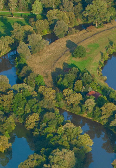 Vogelperspektive auf die Rottauen