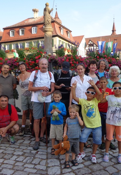 Pilgergruppe in Feuchtwangen