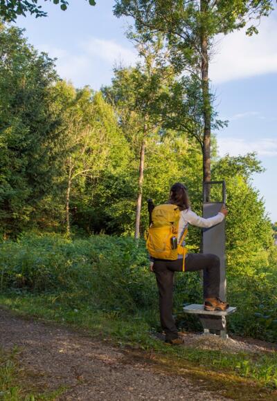Am Trilogierundgang in Marktoberdorf - Blick aufs Schloss