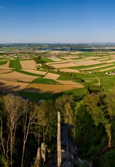 Panoramablick Burgruine Schaunberg