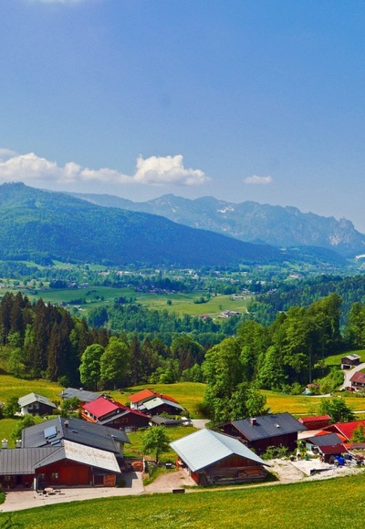 Blick zum Lattengebirge