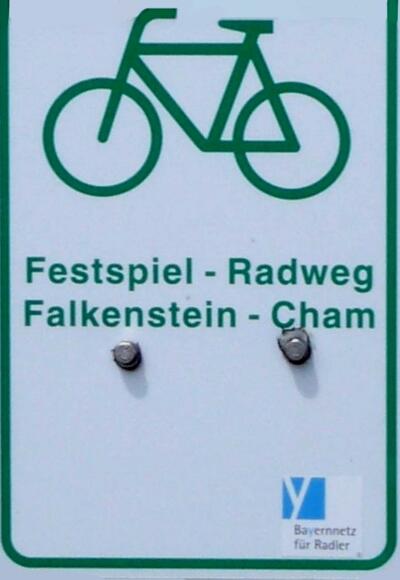 Markierung Festspiel-Radweg