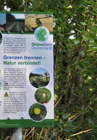 Das Grüne Band in Coburg.Rennsteig