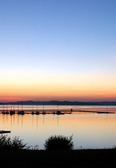 Brombachsee in der Abenddämmerung