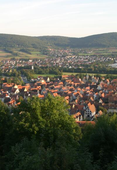 Blick &amp;#252;ber Hersbruck und die Hersbrucker Schweiz