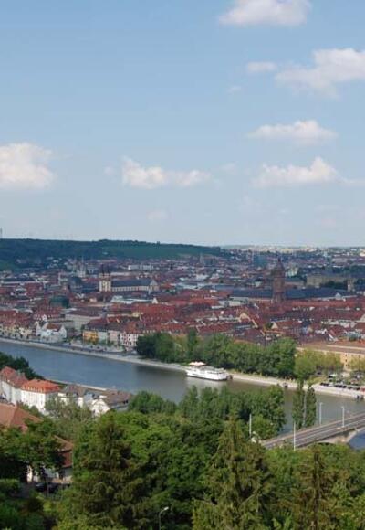 Blick auf Würzburg vom Käppele aus