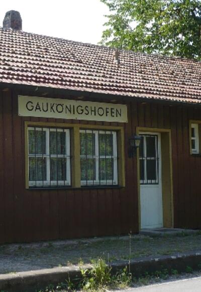 Überbleibsel der Gaubahn: Der ehemalige Bahnhof in Gaukönigshofen