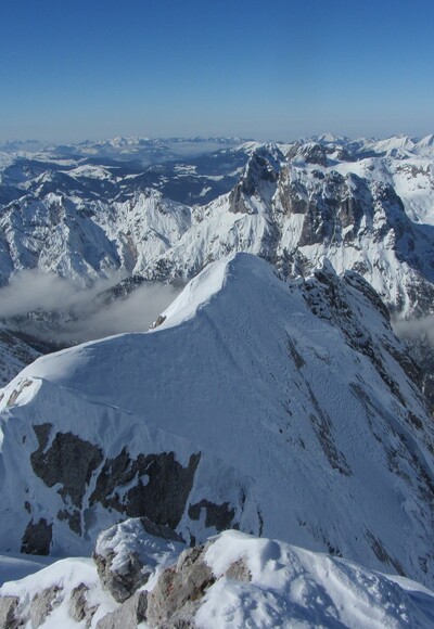 Am Gipfel, hier die Ofentalschneid