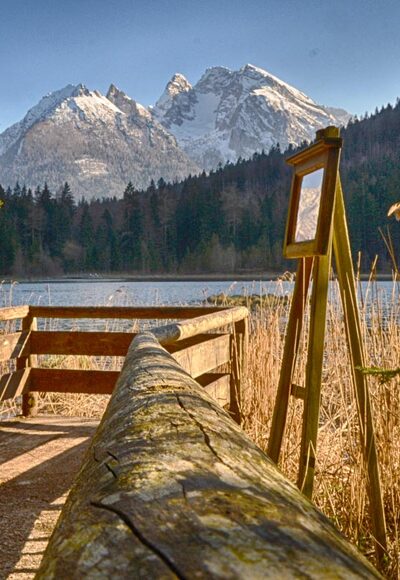 Der abgezäunte Uferbereich des Taubensees