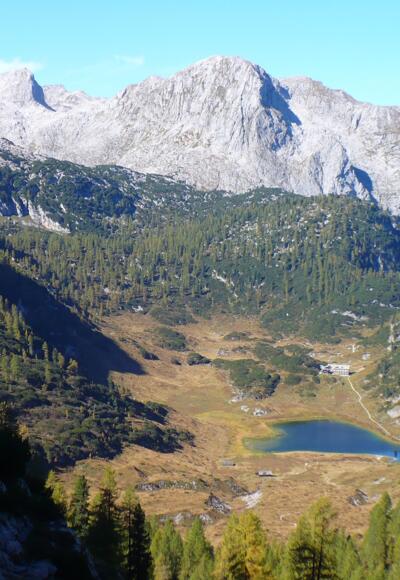 Funtenseekessel mit Hundstod und Schneiber im Hintergrund