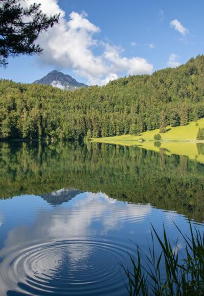 Der Alatsee bei Pfronten im Allgäu