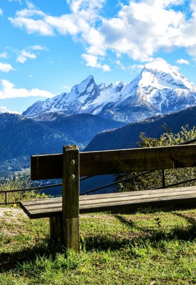 Bank am Aussichtpunkt Kastensteinerwand in Bischofswiesen