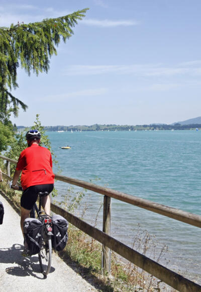 Radfahren am Forggensee
